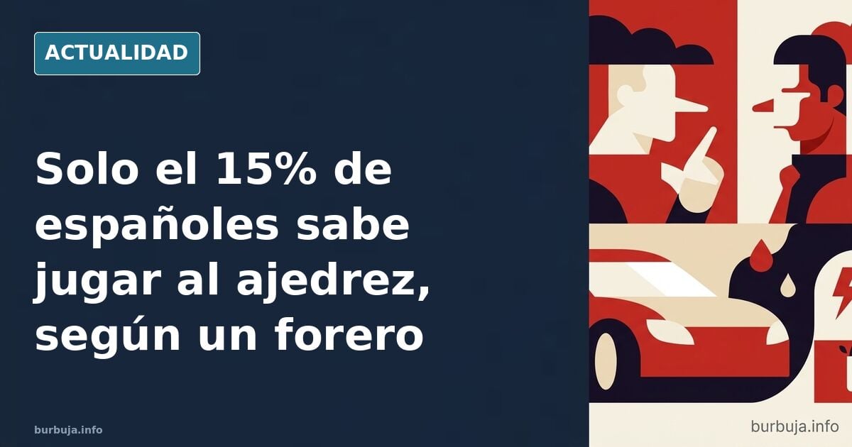 Un forero afirma que solo el 15% de españoles sabe jugar al ajedrez