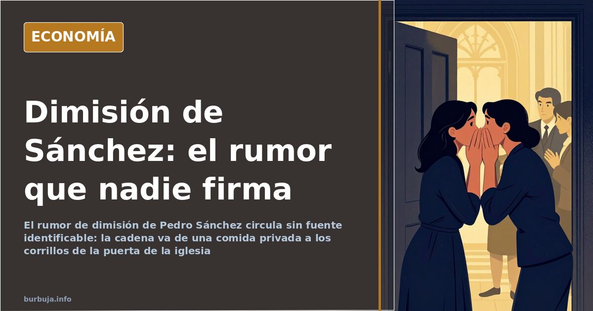 Rumores de dimisión de Sánchez: sin confirmación oficial