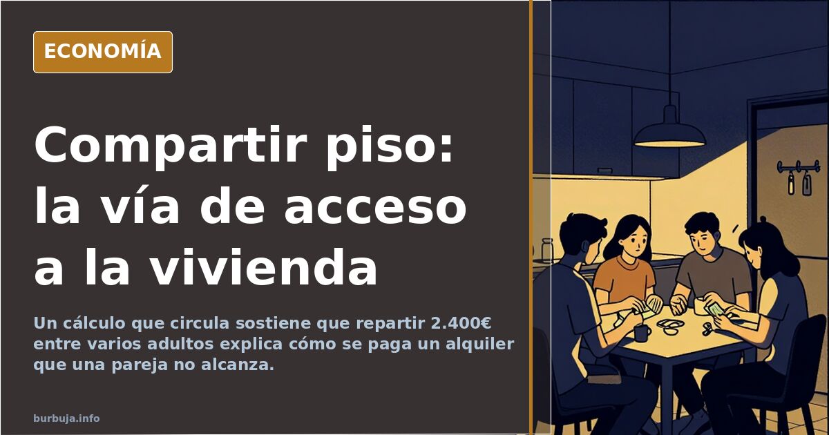 El hacinamiento como vía de acceso al alquiler, según un cálculo que circula