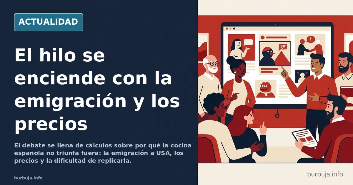 El Jincho: "Si la gastronomía española es tan buena, por qué en el extranjero solo veo restaurantes italianos o japoneses y nunca españoles?"