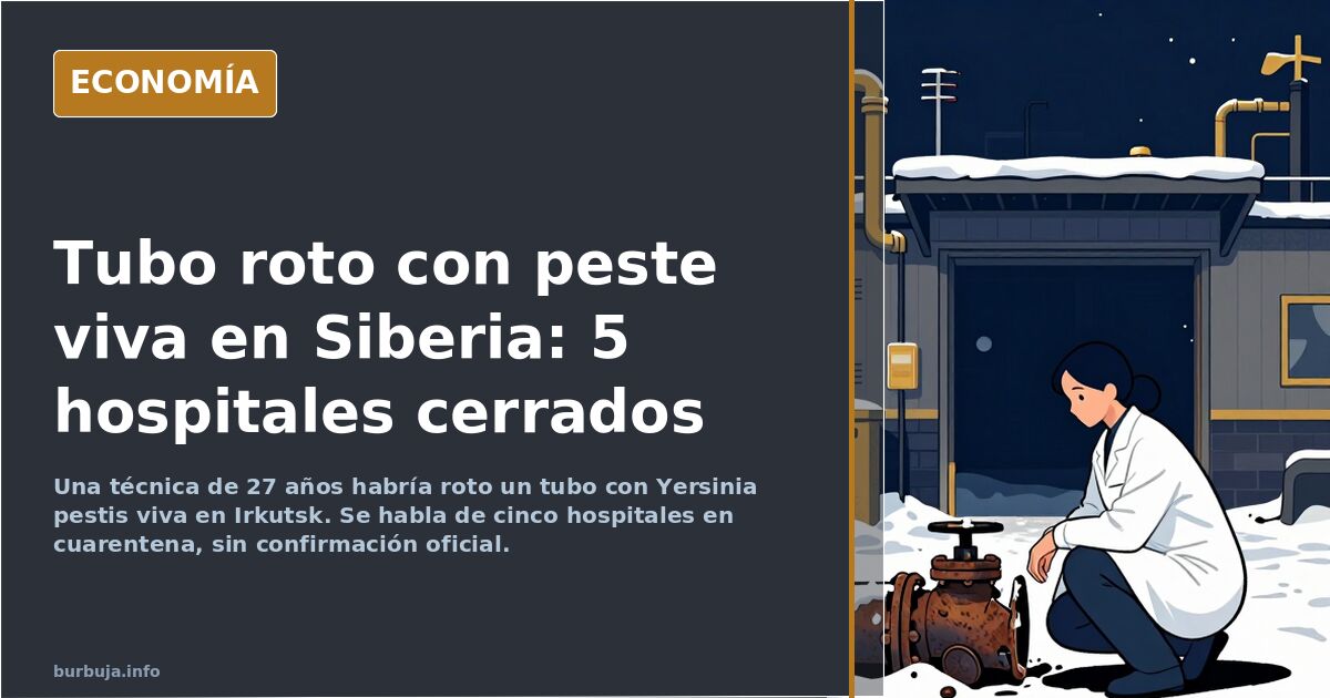 Irkutsk: rotura de un tubo con Yersinia pestis viva en un laboratorio