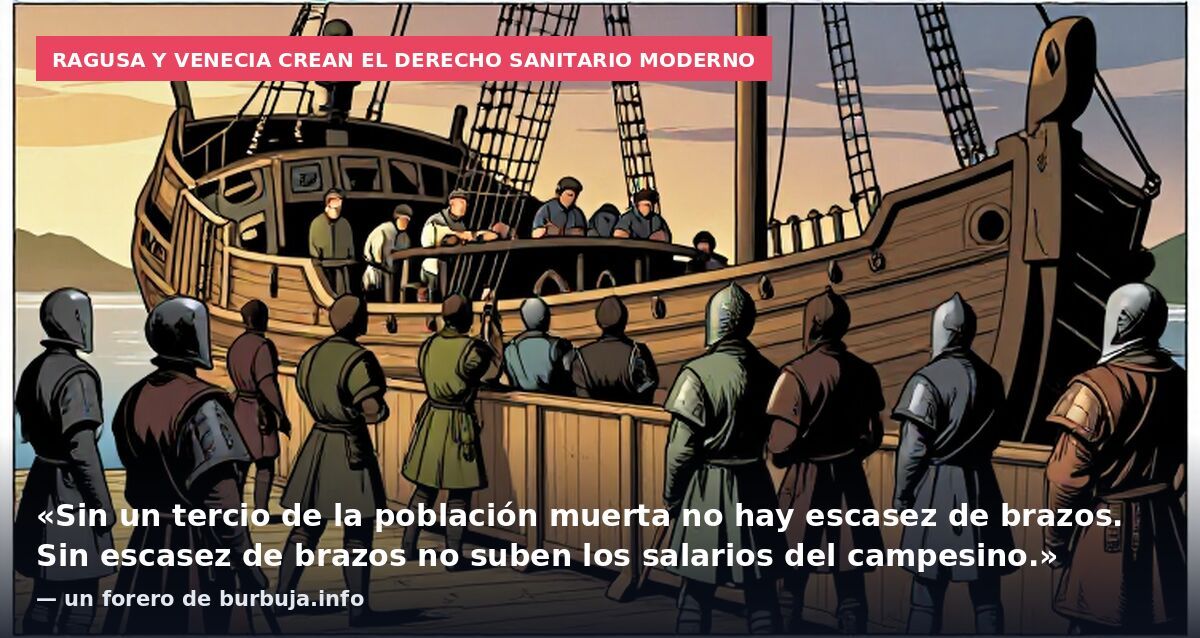 Ragusa y Venecia crean el derecho sanitario moderno: «Sin un tercio de la población muerta no hay escasez de brazos. Sin escasez de brazos no suben los salarios del campesino.» — un forero de burbuja.info