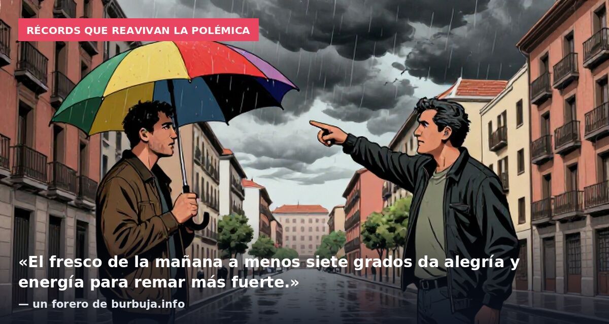 Récords que reavivan la polémica: «El fresco de la mañana a menos siete grados da alegría y energía para remar más fuerte.» — un forero de burbuja.info