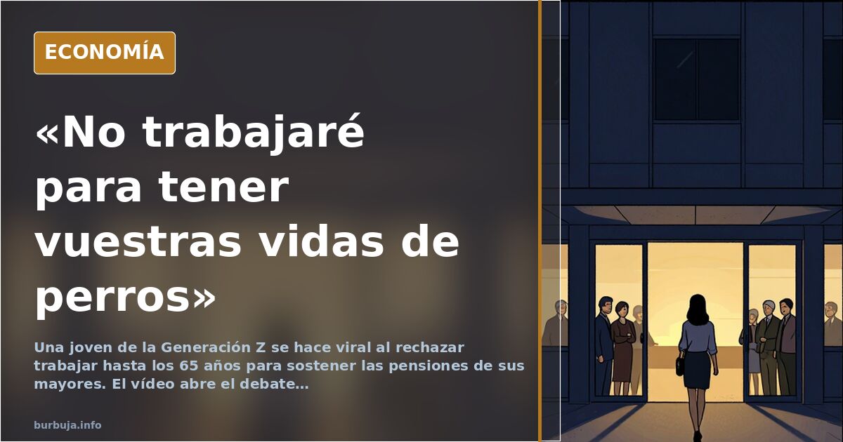 Una joven francesa viral rechaza trabajar para pagar pensiones