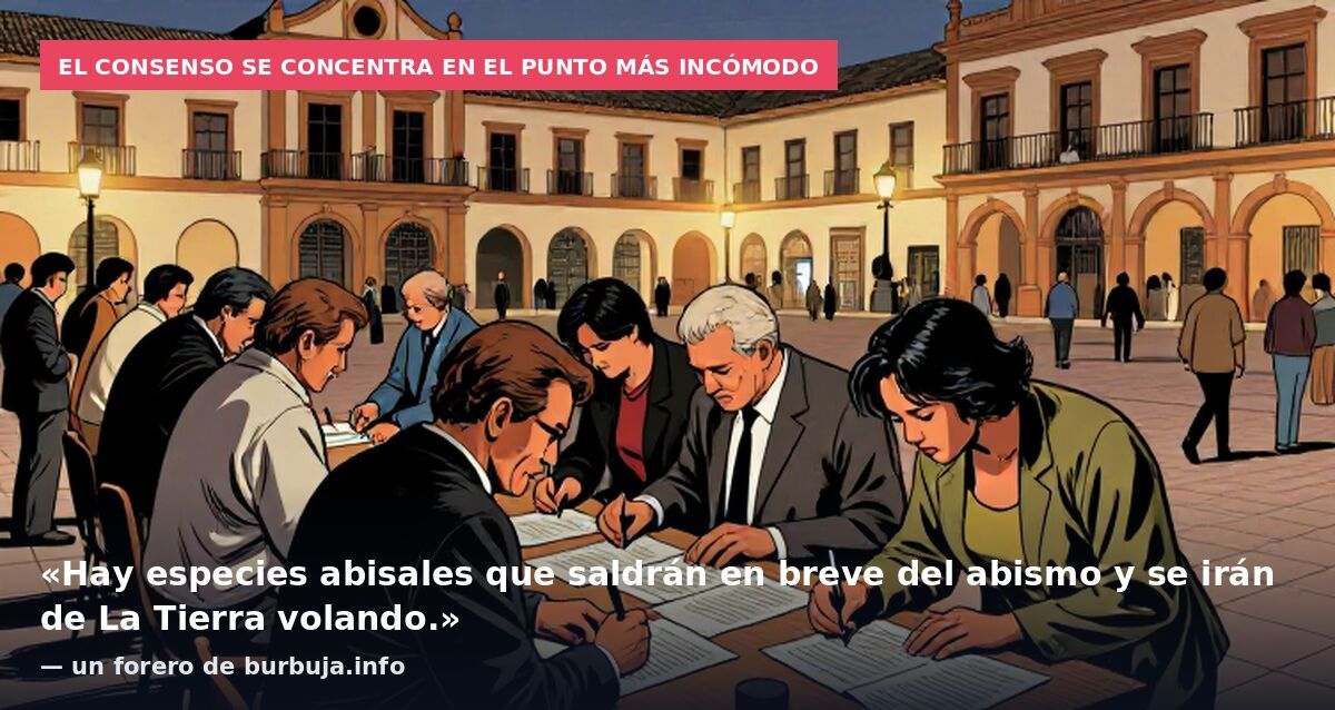 El consenso se concentra en el punto más incómodo: «Hay especies abisales que saldrán en breve del abismo y se irán de La Tierra volando.» — un forero de burbuja.info