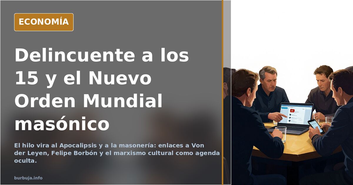 Delincuente a los 15 y el Nuevo Orden Mundial masónico