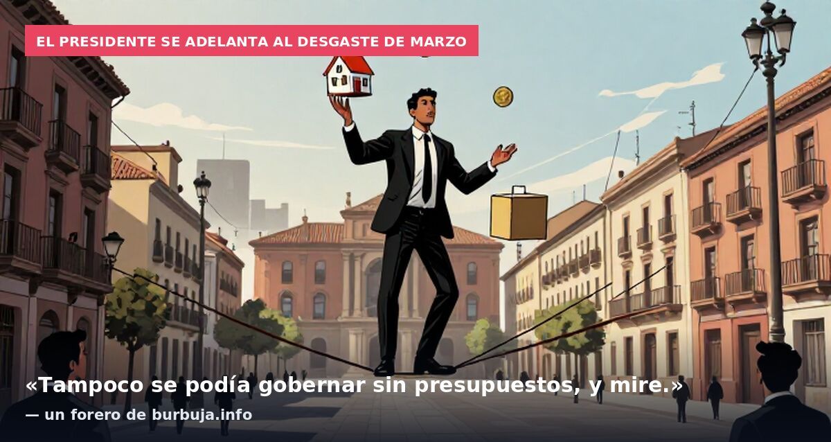 El presidente se adelanta al desgaste de marzo: «Tampoco se podía gobernar sin presupuestos, y mire.» — un forero de burbuja.info