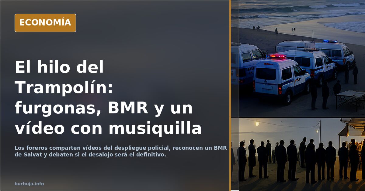 Gran despliegue policial para desalojar la playa del Trampolín