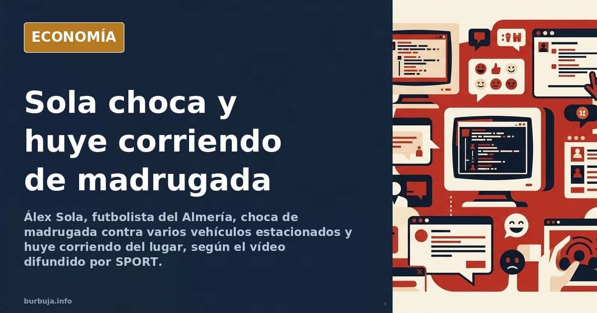 Coche deportivo accidentado de madrugada junto a vehículos estacionados en una calle urbana, con el conductor ausente