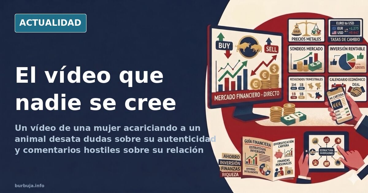 Fotograma de un video de baja calidad en el que Charo Charez aparece junto a una figura de gran tamaño en un interior poco il