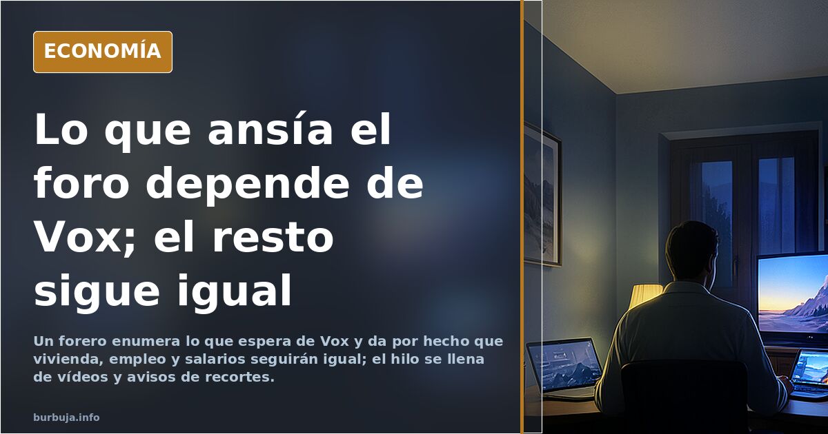 LO QUE SE VIENE, como gane el PP.  Ojo al dato.