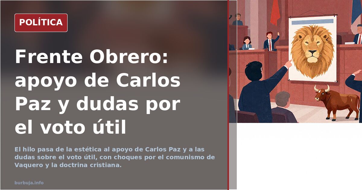 Frente obrero ya tiene cartel electoral.❗️❗️
