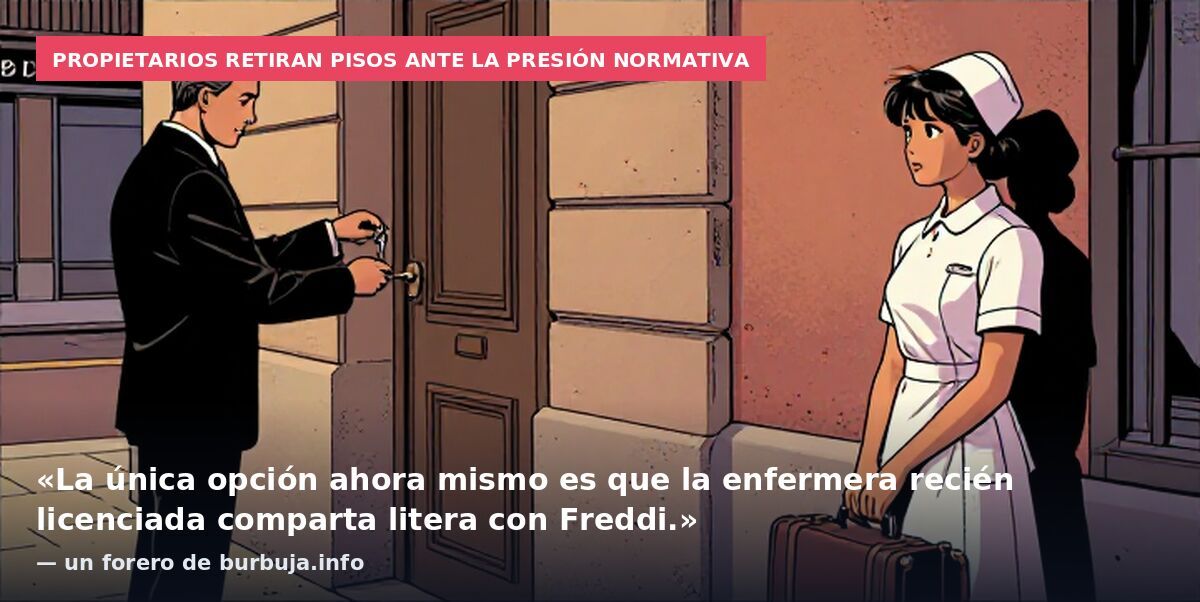 Propietarios retiran pisos ante la presión normativa: «La única opción ahora mismo es que la enfermera recién licenciada comparta litera con Freddi.» — un forero de burbuja.info