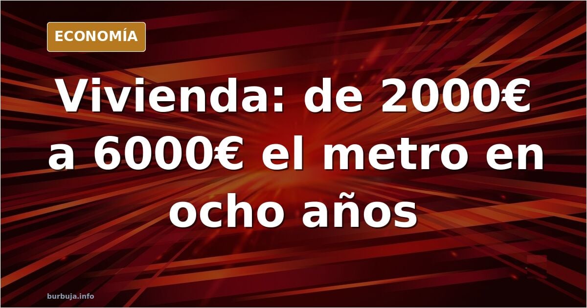 Gráfico editorial con la evolución del precio de la vivienda en España y el alquiler por metro cuadrado