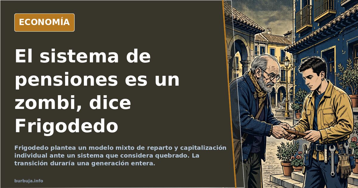 Frigodedo plantea un modelo mixto de pensiones: «El sistema es un zombi»