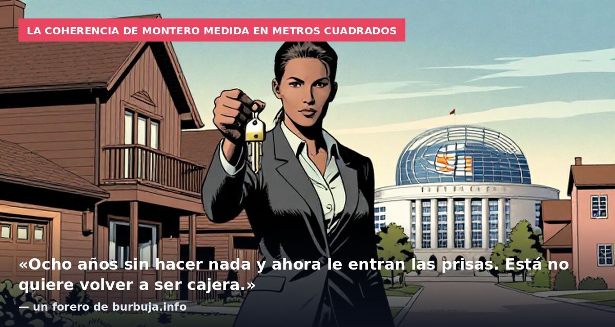 La coherencia de Montero medida en metros cuadrados: «Ocho años sin hacer nada y ahora le entran las prisas. Está no quiere volver a ser cajera.» — un forero de burbuja.info