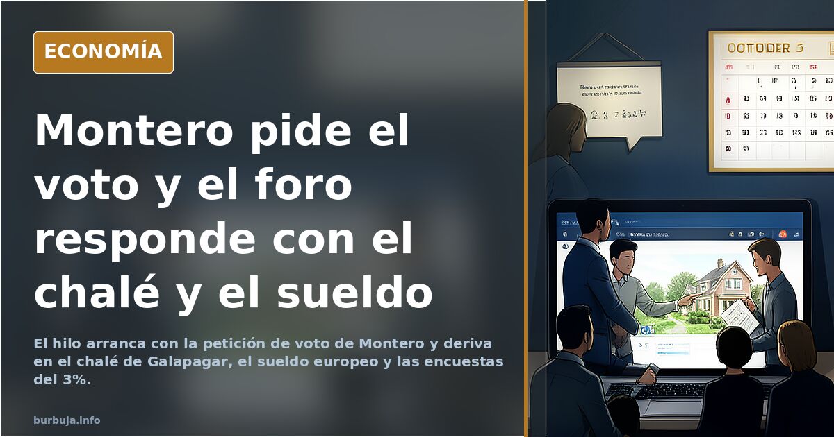 Montero pide el voto y el foro responde con el chalé y el sueldo