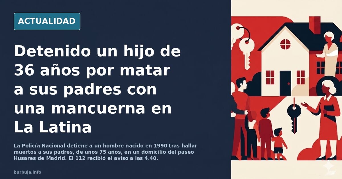 Tragedia en La Latina: joven mata a sus padres con una mancuerna