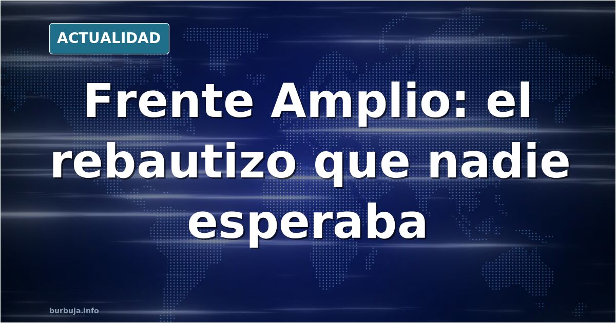 Reunión política de Sumar con la nueva marca Frente Amplio en un atril