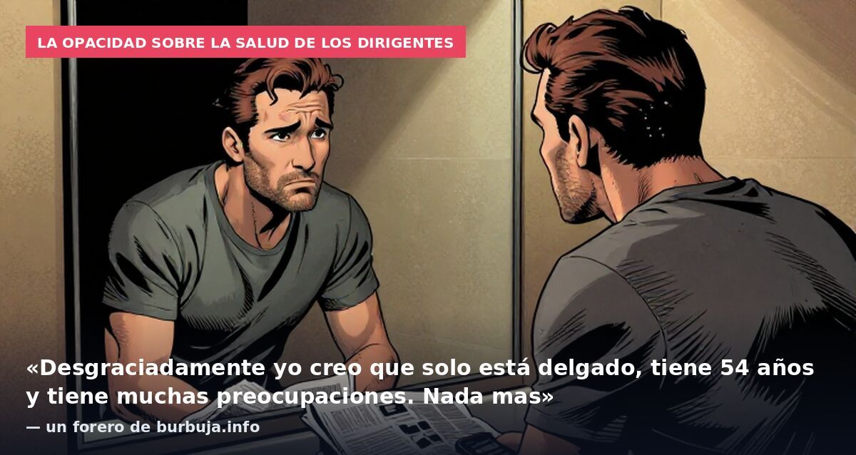 La opacidad sobre la salud de los dirigentes: «Desgraciadamente yo creo que solo está delgado, tiene 54 años y tiene muchas preocupaciones. Nada mas» — un forero de burbuja.info