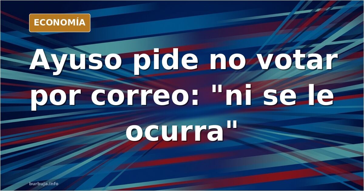 Ilustración editorial de una urna electoral con papeletas de voto por correo y una sombra de duda sobre el sistema electoral 