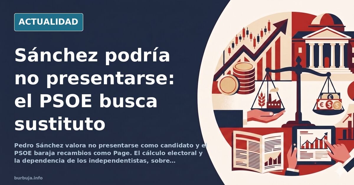 Sánchez valorando no presentarse como candidato y el posible recambio en el PSOE