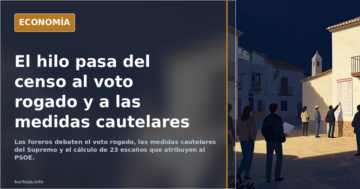 El hilo pasa del censo al voto rogado y a las medidas cautelares