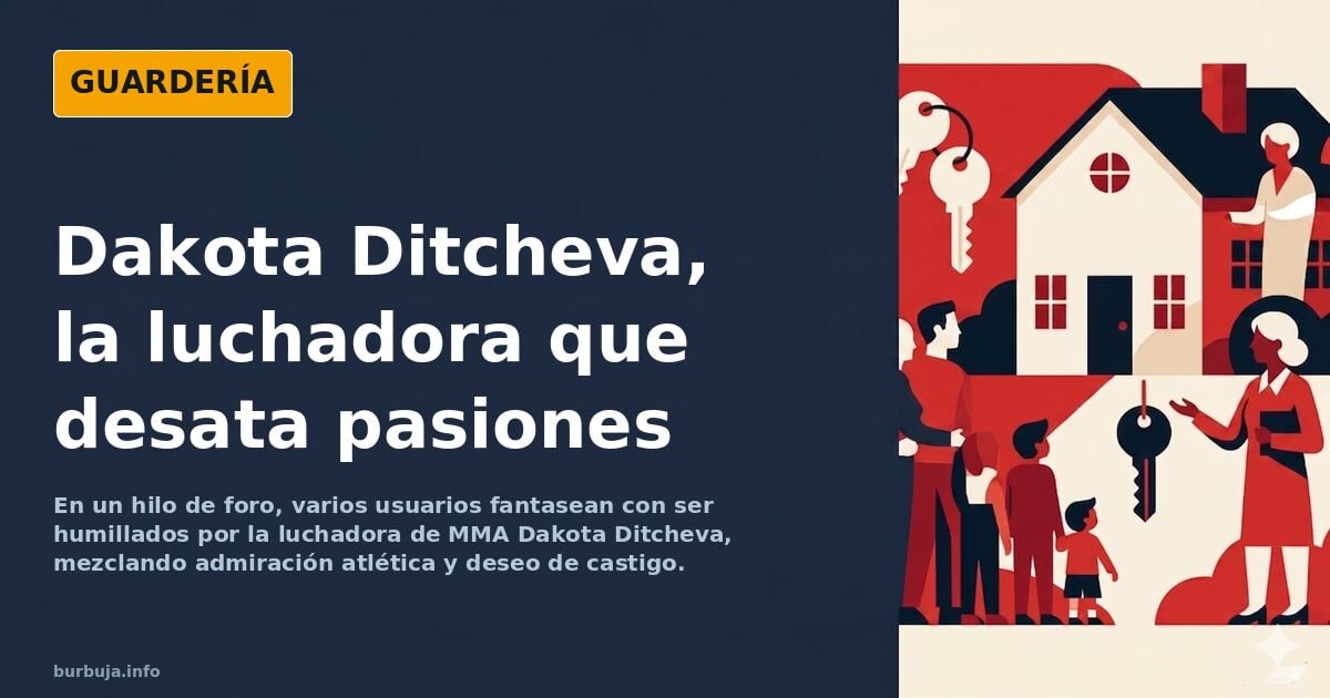 Ilustración de una luchadora de MMA en actitud dominante sobre un ring, representando el fenómeno viral de Dakota Ditcheva