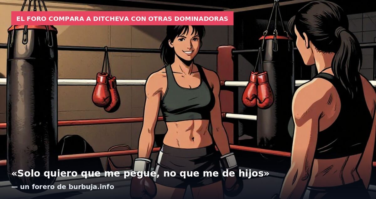El foro compara a Ditcheva con otras dominadoras: «Solo quiero que me pegue, no que me de hijos» — un forero de burbuja.info