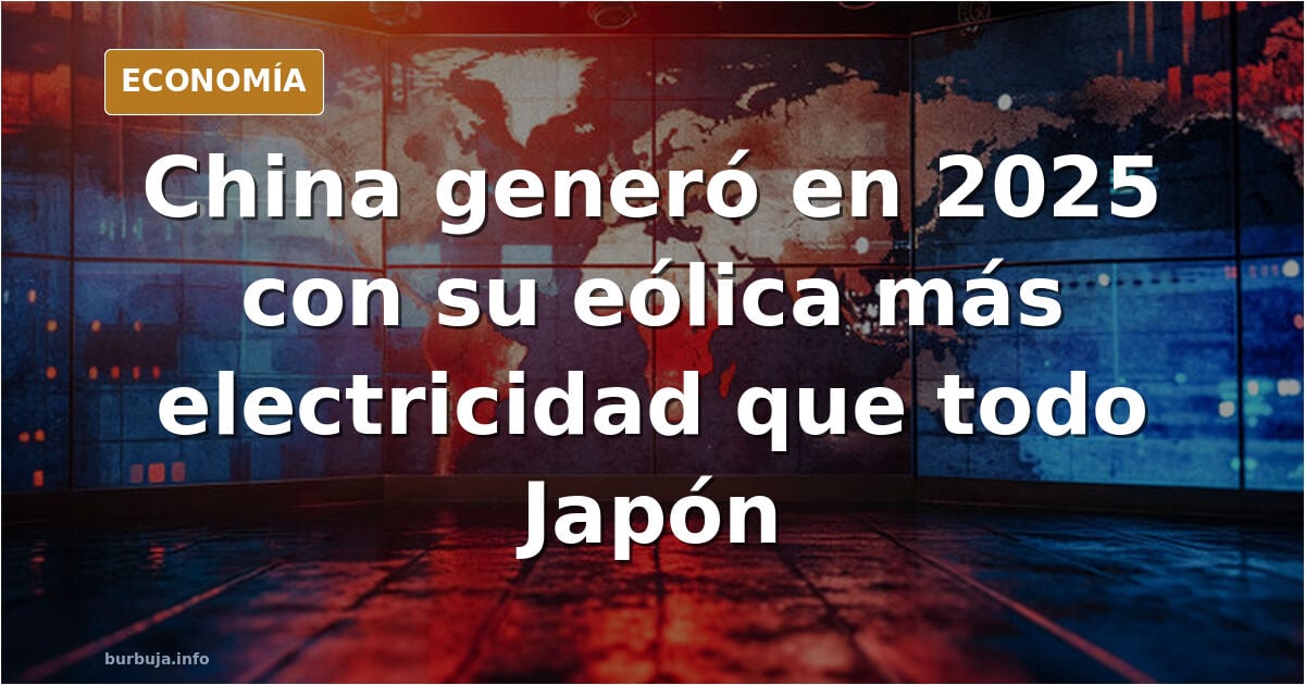 Tan solo las turbinas eólicas de China generaron más electricidad en 2025 que todo Japón