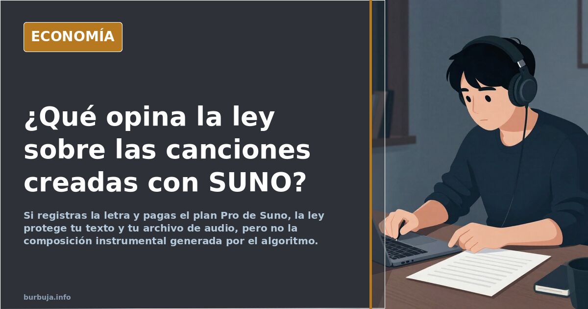 ¿Qué opina la ley sobre las canciones creadas con SUNO?