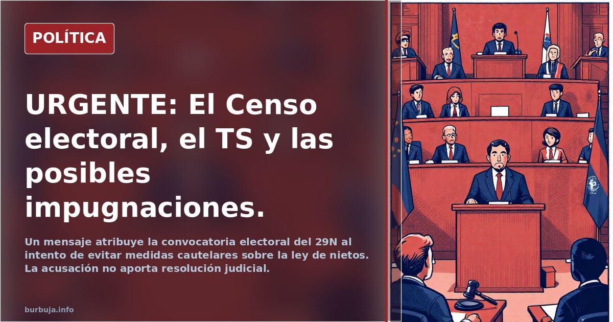 URGENTE: El Censo electoral, el TS y las posibles impugnaciones.