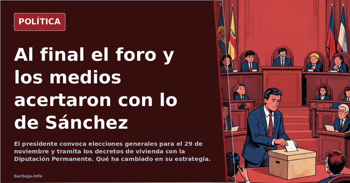Al final el foro y los medios acertaron con lo de Sánchez