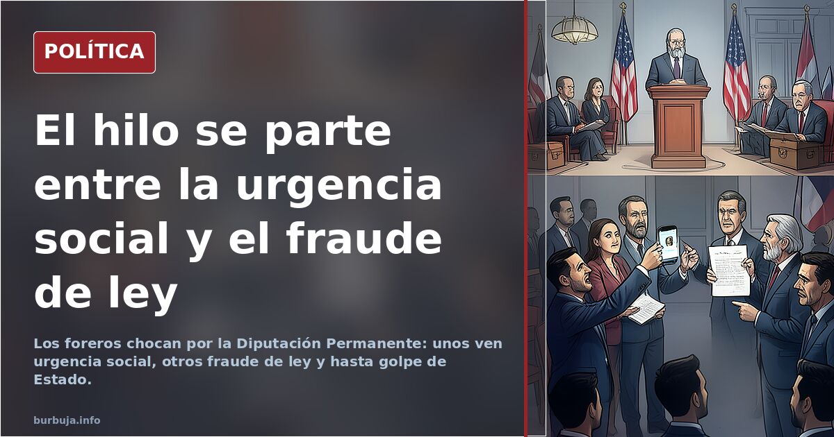 Los temas urgentes sí pueden ser votados en la diputación permanente