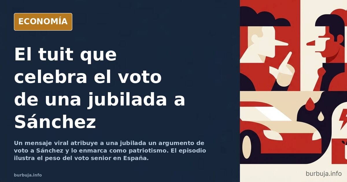 Jubilada argumenta en la sensta porqué votará a Sánchez, nunca se vio tanta responsabilidad y patriotismo