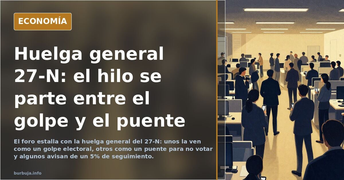 UGT, CCOO y otros sindicatos convocan huelga general y barajan el 27 de noviembre