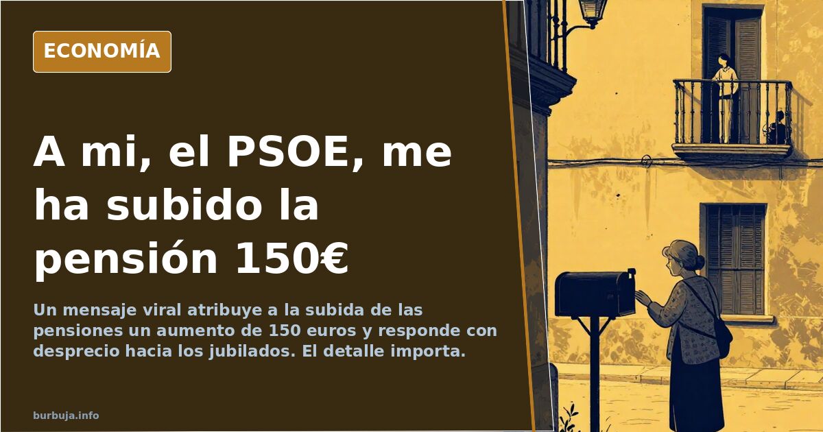 A mi, el PSOE, me ha subido la pensión 150€