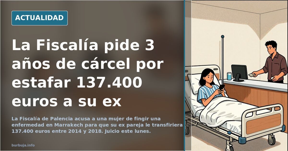 Estafó 137.400 euros a su ex haciéndole creer que estaba ingresada en Marrakech.