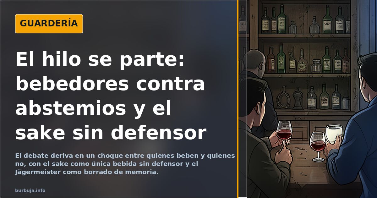El hilo se parte: bebedores contra abstemios y el sake sin defensor
