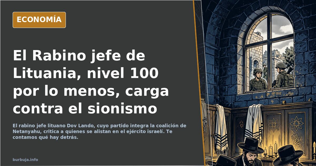El Rabino jefe de Lituania, nivel 100 por lo menos, carga contra el sionismo