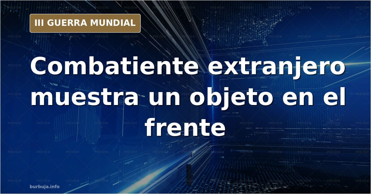 Silueta de un combatiente extranjero sosteniendo un cráneo en una zona gris de la guerra de Ucrania