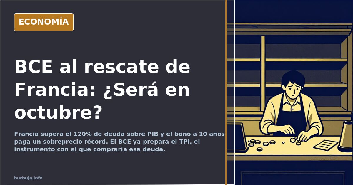BCE al rescate de Francia: ¿Será en octubre?