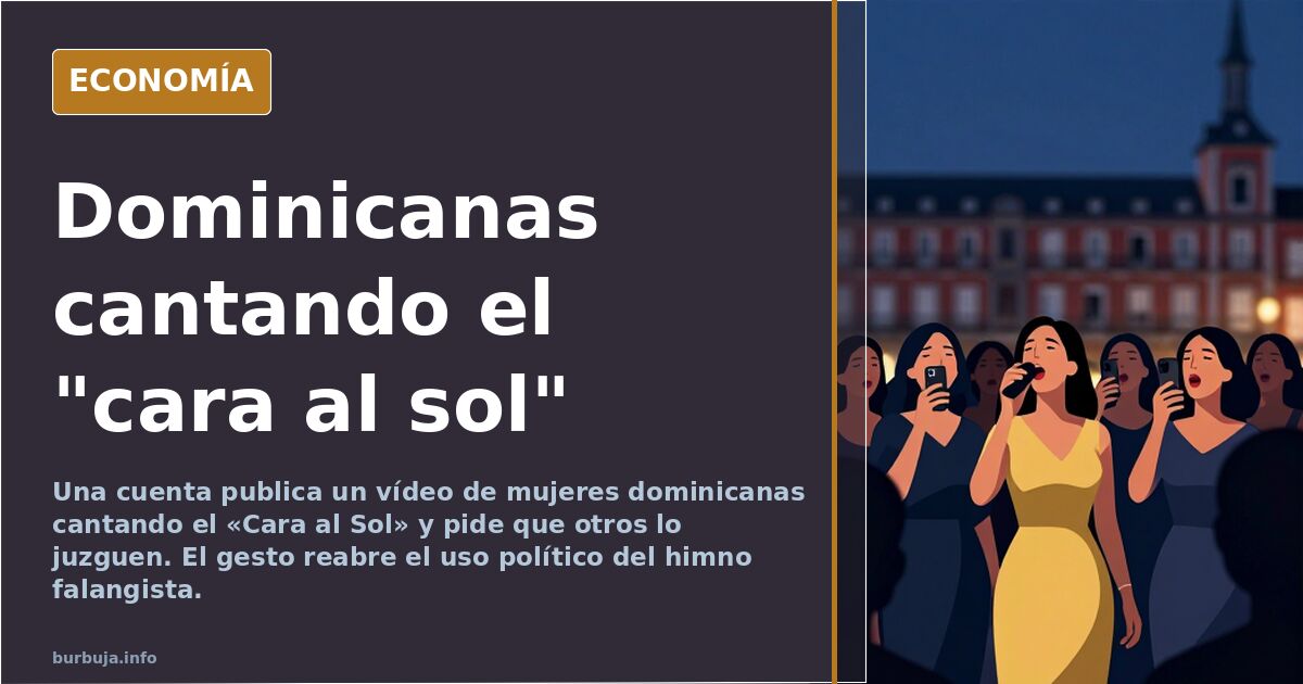 Dominicanas cantando el "cara al sol"