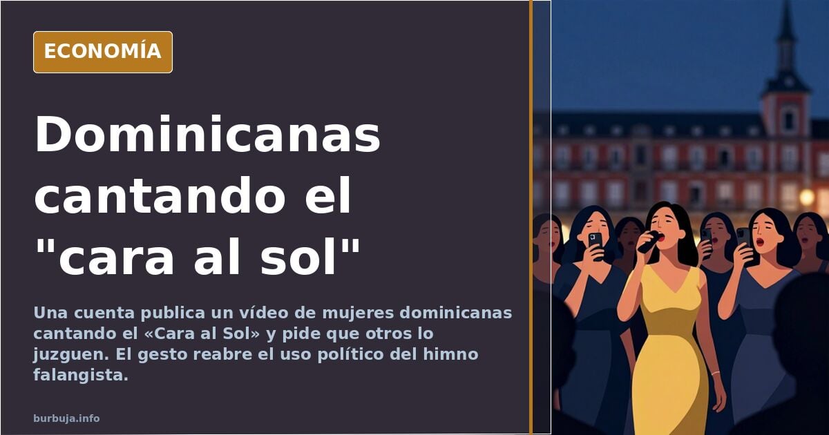 Dominicanas cantando el "cara al sol"