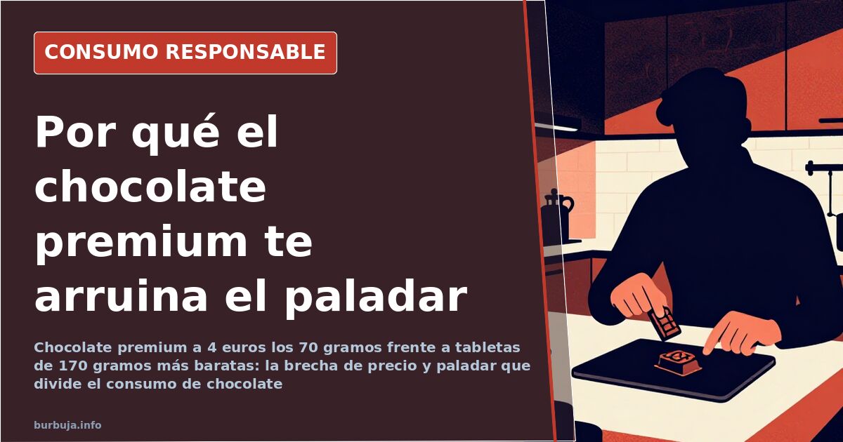 Chocolate premium frente al de supermercado: la diferencia que separa 4 euros de 1,50