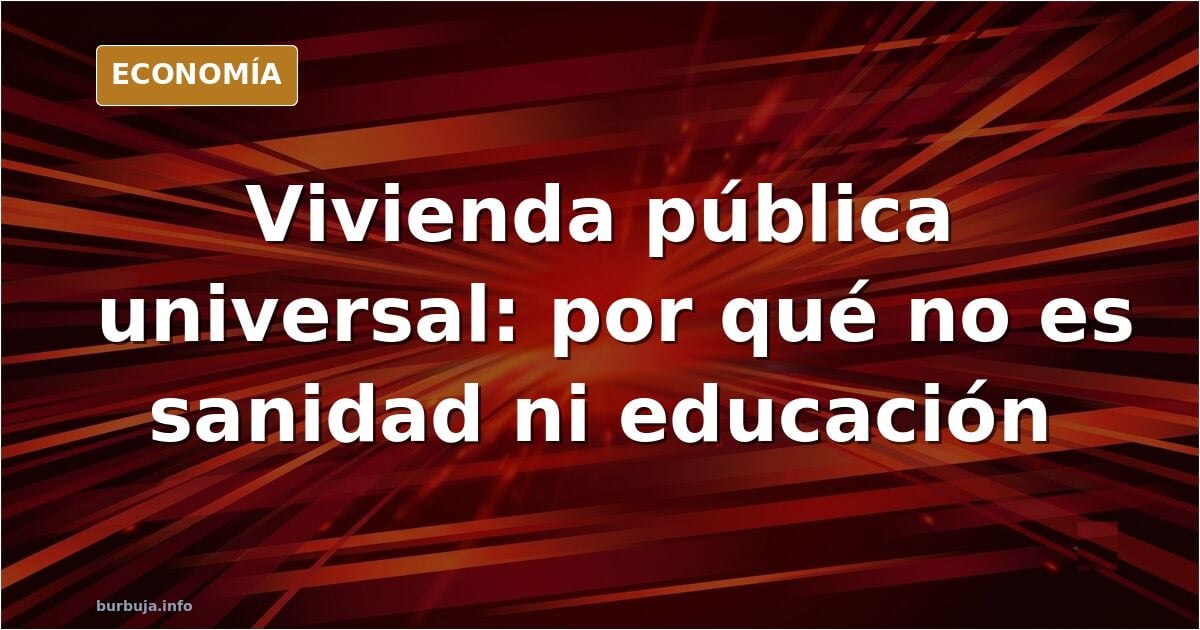 ¿Vivienda como bien público? La IA se ríe de la idea