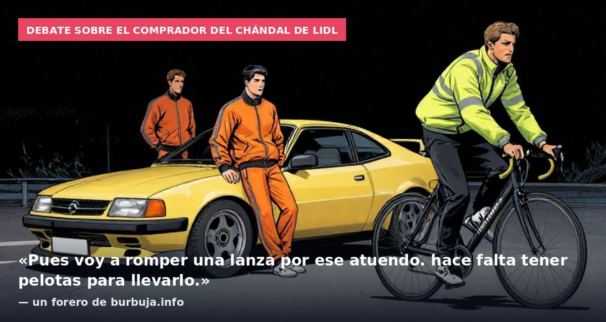 Debate sobre el comprador del chándal de Lidl: «Pues voy a romper una lanza por ese atuendo. hace falta tener pelotas para llevarlo.» — un forero de burbuja.info