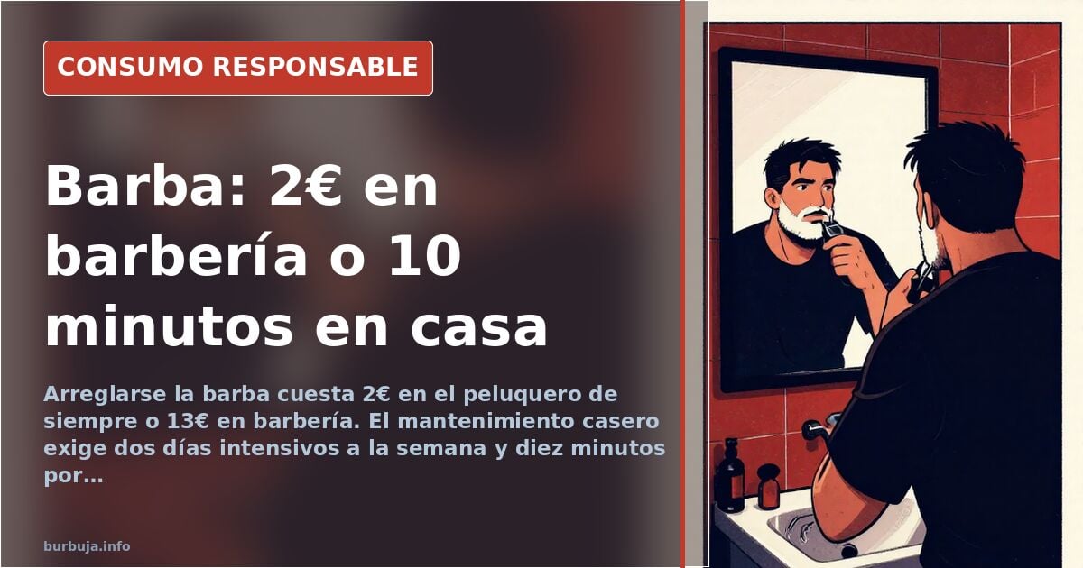 Arreglarse la barba: 2 euros en el barbero o 10 minutos en casa