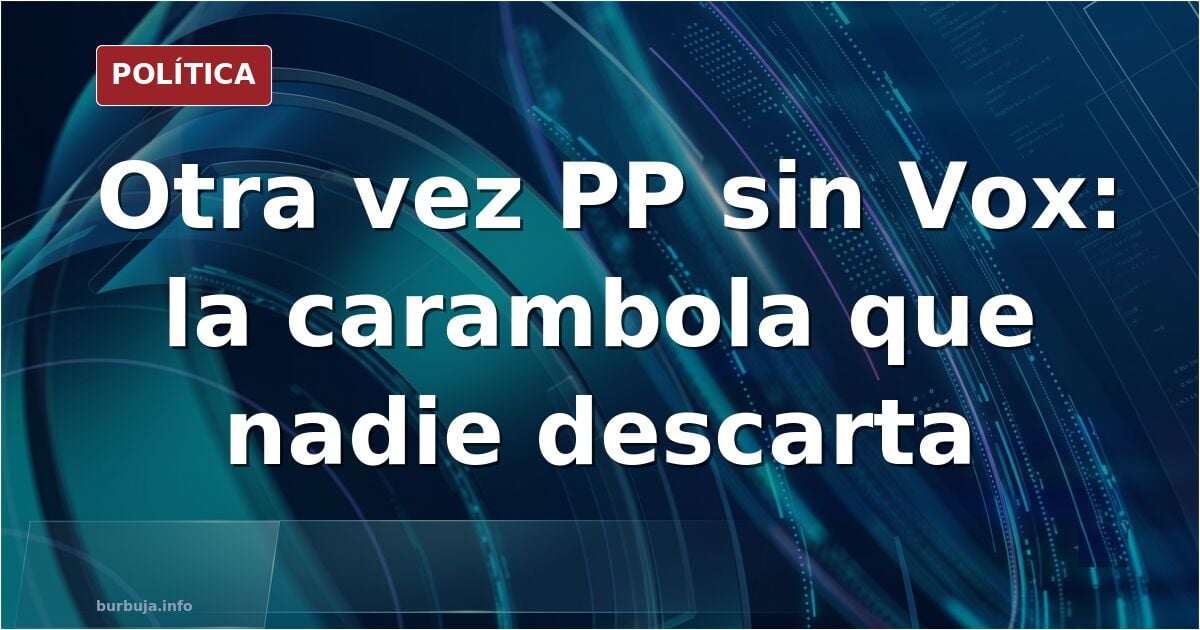 Ilustración editorial de un parlamento español con escaños divididos entre azul y rojo y una urna electoral en primer plano