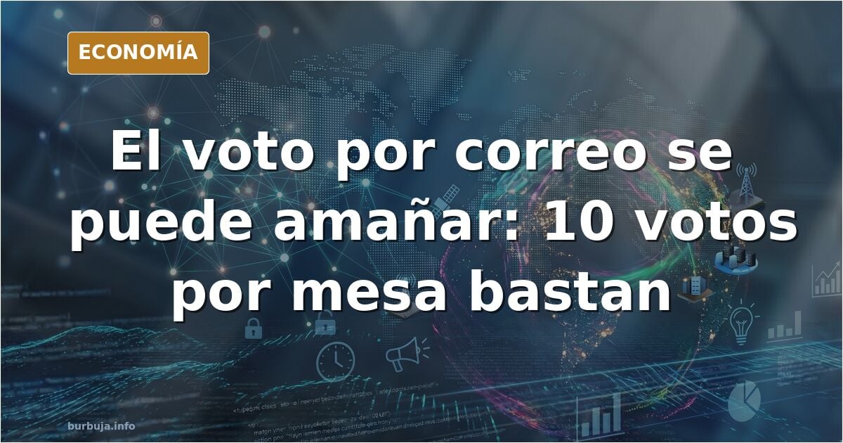 Como amañar el voto por correo contado por un trabajador de Correos